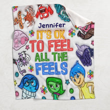 Load image into Gallery viewer, Personalized Flannel Blanket Custom Name Feelings Gift