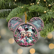 Load image into Gallery viewer, Personalized Mouse Ornament with Custom Names for Christmas