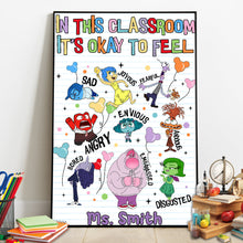 Load image into Gallery viewer, Personalized Classroom Wall Art Feelings Canvas Print Gift for Teacher