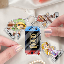 Load image into Gallery viewer, Personalized Keychain with Charms Featuring The Legend of Dad Gift for Father's Day