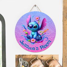 Load image into Gallery viewer, Personalized Round Wood Sign with Name Custom Gift for Kids