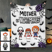 Load image into Gallery viewer, Personalized Mother Blanket with Nightmare Characters for Halloween