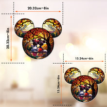 Load image into Gallery viewer, Personalized Mouse Couple Window Hanging Suncatcher Ornament Gift