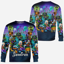 Load image into Gallery viewer, Personalized Welcome Foolish Mortals All Over Shirt for Halloween
