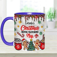 Load image into Gallery viewer, Personalized Christmas Movie Watching Mug Custom Name Gift
