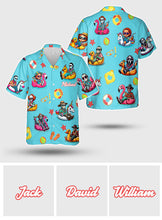 Load image into Gallery viewer, Personalized Horror Hawaiian Shirt Custom Name Gift for Him