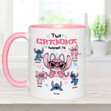 Load image into Gallery viewer, Personalized Accent Mug This Grandma Belongs To Custom Name Gift
