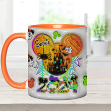 Load image into Gallery viewer, Personalized Halloween Mouse Accent Mug with Custom Name for Kids