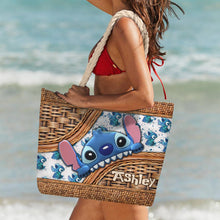 Load image into Gallery viewer, Personalized Canvas Beach Bag with Custom Design for Beach Day