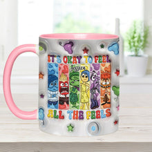 Load image into Gallery viewer, Personalized Accent Mug It's Okay To Feel All The Feels Gift for Birthday/Graduation