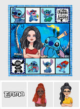Load image into Gallery viewer, Personalized Ohana Blanket Custom Family Gift Soft Flannel