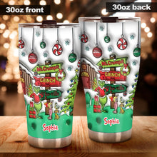 Load image into Gallery viewer, Personalized Grinch Christmas Tumbler Custom Name Gift