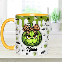 Load image into Gallery viewer, Personalized Grinchy Grandma Accent Mug Custom Name Gift
