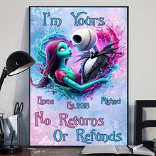 Load image into Gallery viewer, Personalized Nightmare Before Christmas Canvas Print Gift for Couples