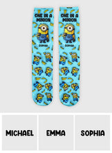Load image into Gallery viewer, Personalized Minion Socks Custom Name Fun Gift for Kids