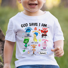 Load image into Gallery viewer, Personalized God Says I Am T-shirt & Hoodie for Kids