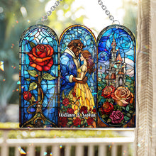 Load image into Gallery viewer, Personalized Beauty and the Beast Suncatcher Ornament Gift