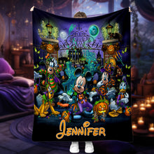 Load image into Gallery viewer, Personalized Halloween Blanket Custom Name Cozy Gift