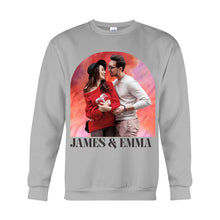 Load image into Gallery viewer, Personalized Couple T-shirt & Hoodie Custom Names Gift for Valentine’s Day