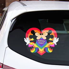 Load image into Gallery viewer, Personalized LGBT Love Mouse Couple Decal for Car & Home