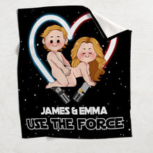 Load image into Gallery viewer, Personalized The Force Blanket Custom Name Romantic Gift