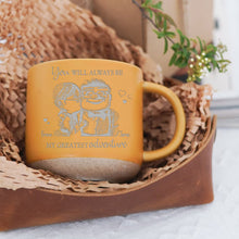 Load image into Gallery viewer, Personalized Engraved Pottery Mug Custom Name Gift for Couples