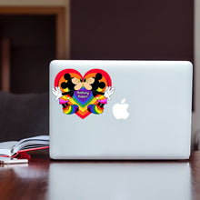 Load image into Gallery viewer, Personalized LGBT Love Mouse Couple Decal for Car & Home