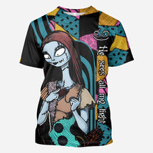 Load image into Gallery viewer, Personalized Nightmare Before Christmas All Over Shirt Custom Name Gift