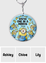 Load image into Gallery viewer, Personalized Keychain You're One In A Minion Gift for Kids