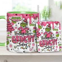 Load image into Gallery viewer, Personalized Grinch Accent Mug & Coaster Gift for Christmas