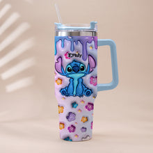 Load image into Gallery viewer, Personalized Ohana Tumbler with Handle Custom Name Gift Idea