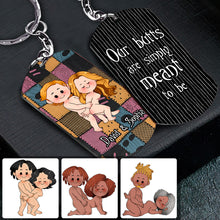 Load image into Gallery viewer, Personalized Stainless Steel Keychain Unique Couple Gift Custom Name for Anniversary