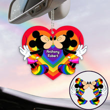 Load image into Gallery viewer, Personalized Car Ornament Love Is Love LGBT Rainbow Gift