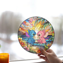 Load image into Gallery viewer, Personalized Ohana Suncatcher Ornament for Couples - Romantic Sunset Home Decor