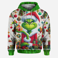 Load image into Gallery viewer, Personalized Grinchmas Hoodie and Leggings Set Custom Name Christmas Gift