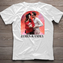 Load image into Gallery viewer, Personalized Couple T-shirt & Hoodie Custom Names Gift for Valentine’s Day