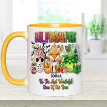 Load image into Gallery viewer, Personalized Hallothanksmas Accent Mug Custom Name Gift