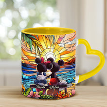 Load image into Gallery viewer, Personalized Heart Handle Mug Custom Name Gift for Couple