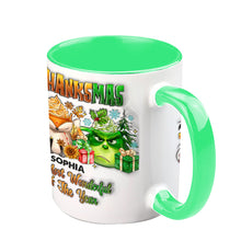 Load image into Gallery viewer, Personalized Hallothanksmas Accent Mug Custom Name Gift
