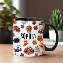 Load image into Gallery viewer, Personalized Halloween Accent Mug Custom Name Gift Idea