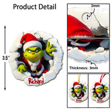 Load image into Gallery viewer, Personalized Grinch Christmas Ornament Custom Name Gift