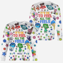 Load image into Gallery viewer, Personalized All Over Shirt with Fun 'All The Feels' Design for Kids