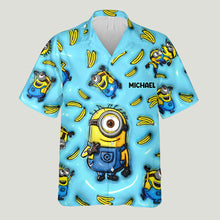 Load image into Gallery viewer, Personalized Minion Hawaiian Shirt Custom Name Gift for Him