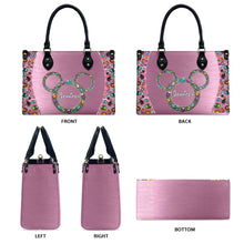 Load image into Gallery viewer, Personalized Pink Leather Handbag with Custom Name for Women