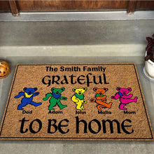 Load image into Gallery viewer, Personalized Family Doormat Grateful To Be Home Gift