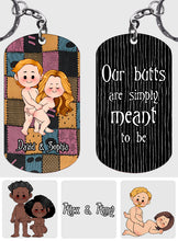 Load image into Gallery viewer, Personalized Stainless Steel Keychain Unique Couple Gift Custom Name for Anniversary