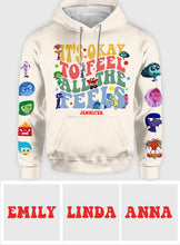 Load image into Gallery viewer, Personalized All Over Shirt for Kids - It's Ok to Feel All the Feels Gift Idea