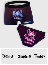 Load image into Gallery viewer, Personalized Lace Border Briefs & Boxer Shorts Set for Couples