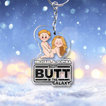 Load image into Gallery viewer, Personalized Transparent Acrylic Keychain Custom Name Gift for Couples