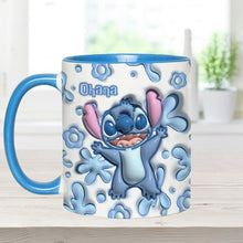 Load image into Gallery viewer, Personalized Ceramic Accent Mug Ohana Design Custom Name Gift